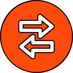 Left and right arrows icon