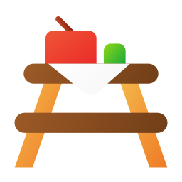 mesa de picnic icono