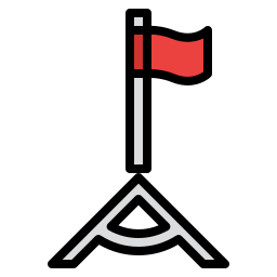 bandera de futbol icono