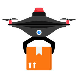 Drone delivery icon