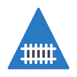 Railroad crossing icon