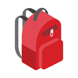 bolsa para la escuela icono