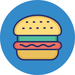 hamburger di fast food icona