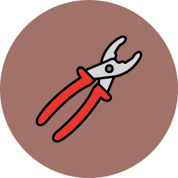 pinzas de punta de aguja icono