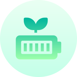 batería ecológica icono