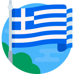 bandera de grecia icono