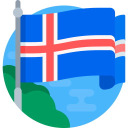 bandiera dell'islanda icona