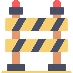Дорожный барьер иконка