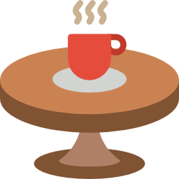 tavolino da caffè icona