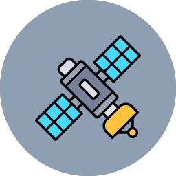 Space satellite icon