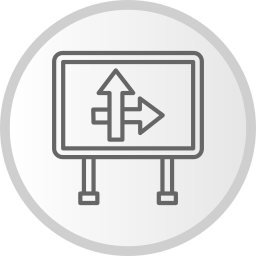 Road sign icon