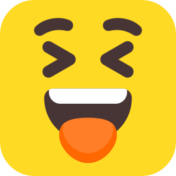Laugh-wink icon