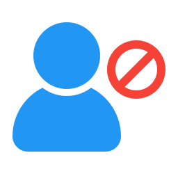 prohibir usuario icono