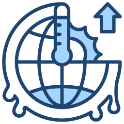 le réchauffement climatique Icône
