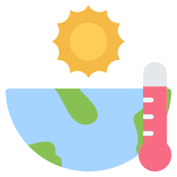 le réchauffement climatique Icône