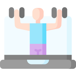 fitness w wirtualnej rzeczywistości ikona