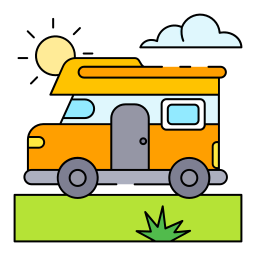 Camper van icon