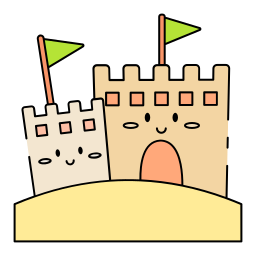 Замок из песка иконка
