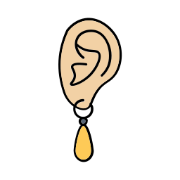 des boucles d'oreilles Icône