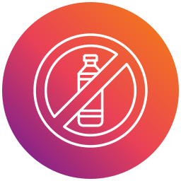 No plastic bottles icon