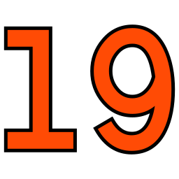 número 19 icono