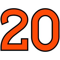 número 20 icono