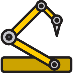 braccio robotico icona