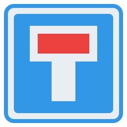 No through road icon