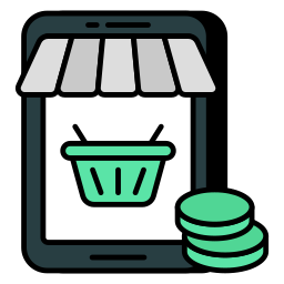 Mobile shopping icon