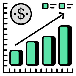 gráfico financiero icono