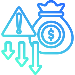 depreciación icono