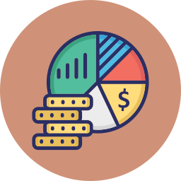 gráfico financiero icono