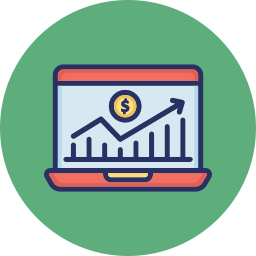 grafico finanziario icona