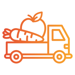 camion della frutta icona