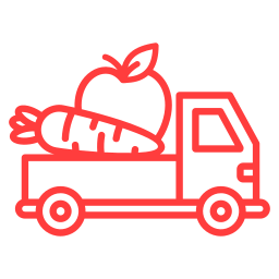 camion della frutta icona