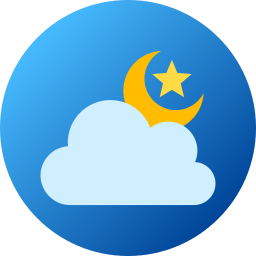 noite nublada Ícone
