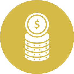 Dollar coins icon