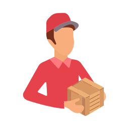 Delivery boy icon