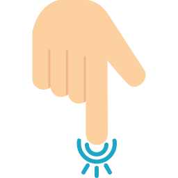 Pointing down icon