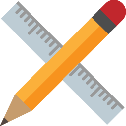 Ruler and pencil icon