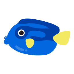 pez espiga azul icono