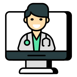 Online doctor icon