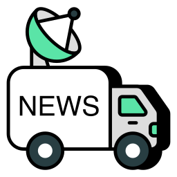 furgoneta de noticias icono