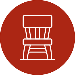 Wooden chair icon