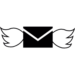 Envelope with wings icon