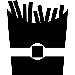 French fries box icon
