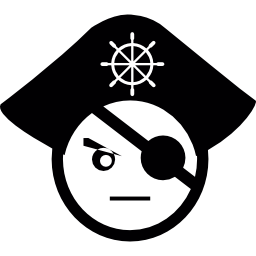 testa di pirata icona