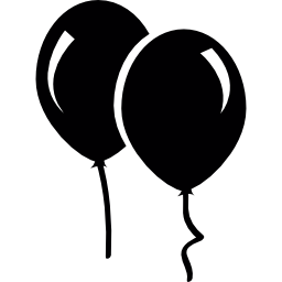 Floating balloons icon