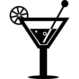 cocktail su un bicchiere icona