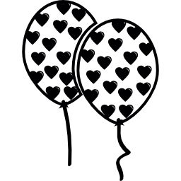 balões de corações Ícone